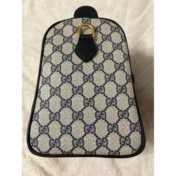 GUCCI GG Supreme Monogram Textured Dollar Calfskin Web Ophidia Boston Bag - Picture 4 of 16